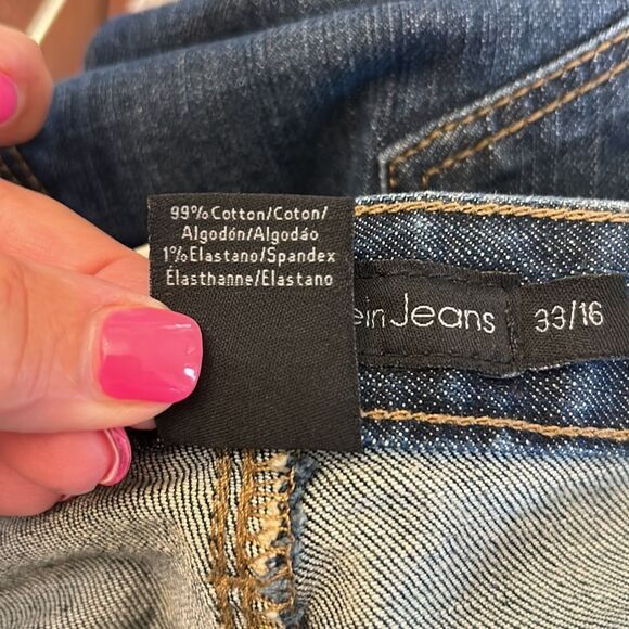 Calvin Klein skinny flare denim jeans Size 16 New - Picture 11 of 12